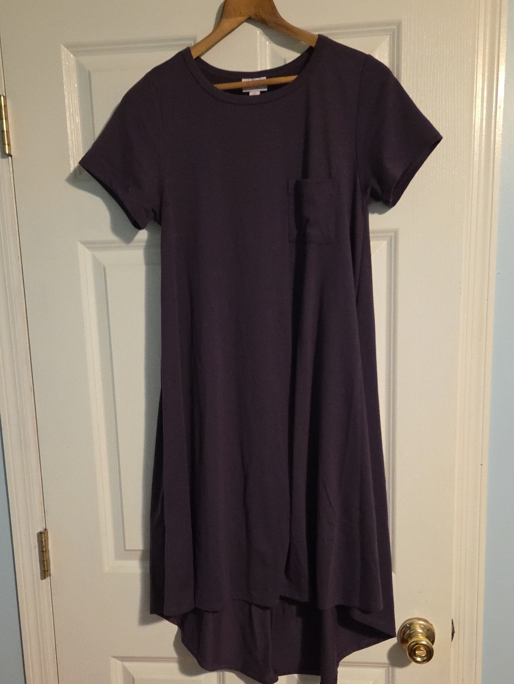 LuLaRoe Solid Plum Short Sleeve Top